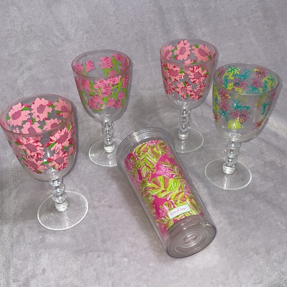 Lilly Pulitzer Wine Glass Set - Picture 3 of 8